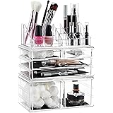 Clear Cosmetic Storage Organizer - Easily Organize Your Cosmetics, Jewelry and Hair Accessories. Looks Elegant Sitting on You