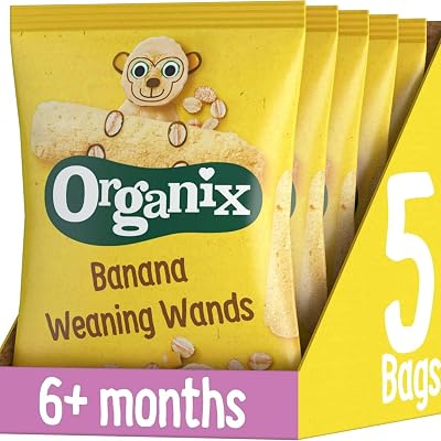 Organix Weaning Wands Organic Baby Snack 6+ Months 25g Pack of 5
