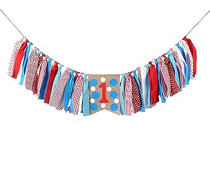 WAOUH 1star Birthday for Dr Seuss Decorations - Dr Seuss Party Supplies for Highchair Banner-Photo Prop for Dr Seuss Wall Decor,Birthday Souvenir and Gifts for Kids (1st Birthday Banner)