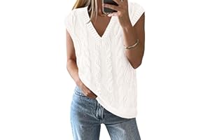 BTFBM Sweater Vest Women Oversized V Neck Cable Knit Casual Pullover Sweaters Fall Outfits 2025 Sleeveless Tops