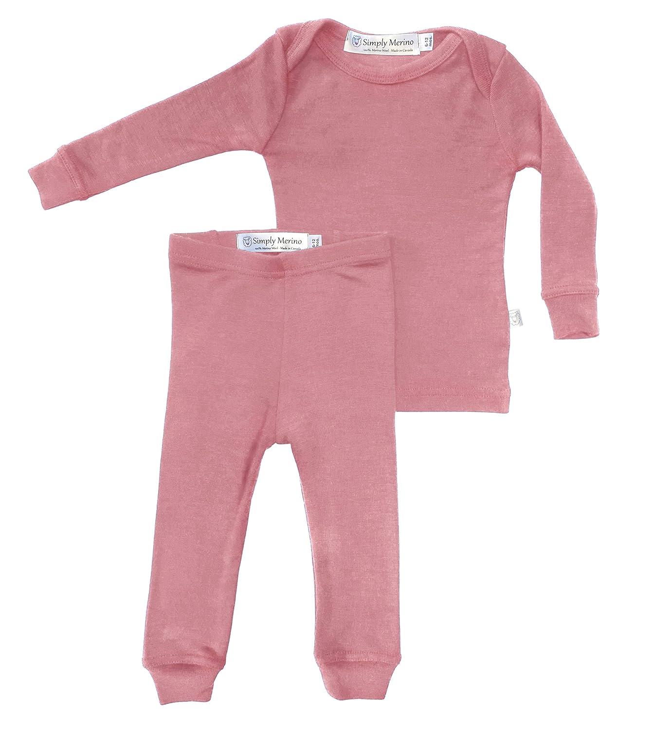 Merino Wool Kids Pink Pajama Set. Sleepers for Baby & Infant. PJ 36mths Amazon.in Clothing