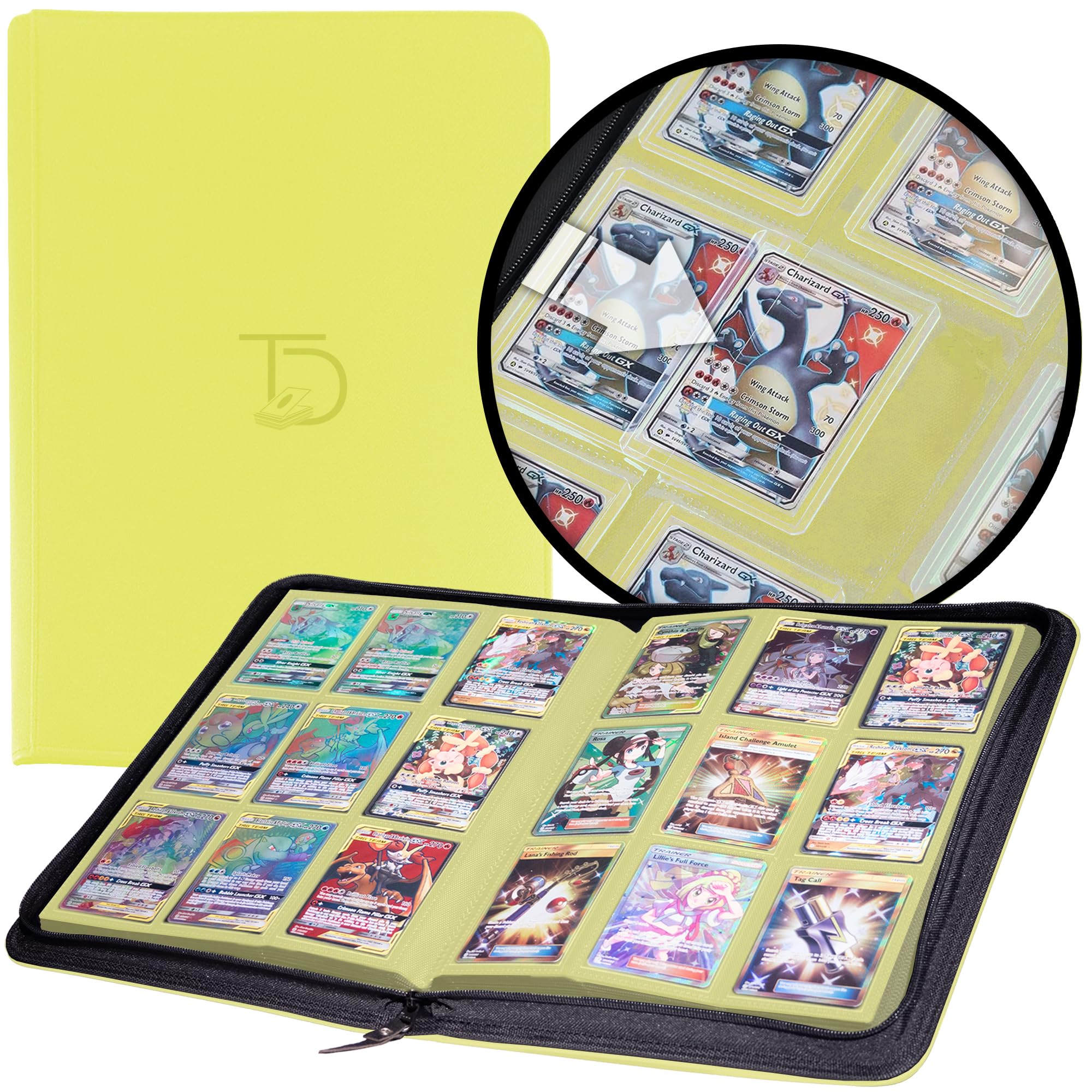 Mua TopDeck TopLoader Binder | Holds 200+ Toploaders Hard Cases | 9 Pocket  Trading Cards Album | Long Term Storage Binder | Side Load Sleeves |  Pokemon/MTG/Yugioh/TCG Folder | Trading & Sports