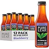 Pure Leaf Iced Tea, Blackberry, 18.5 Fl Oz Bottles (Pack of 12)
