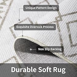 SERISSA Washable Runner Rug,2x6 Soft Non Slip Boho
