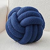 LUSJNGE Decorative Throw Knot Pillow Ball for Home Chair Sofa Couch Bed Aesthetic Round Decor Pillows Lambswool Knotted Pillo