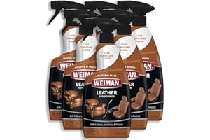 Weiman Leather Conditioner & Cleaner - Restores Surfaces, UV Protectants Help Prevent Cracking or Fading of Furniture, Sofa, Couch, Car Seats, Shoes, Purses, 6 Pack, 22 Oz