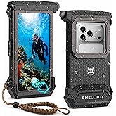 YIXXI Underwater Phone Case for Snorkeling, 100ft/30m, Gen 5, Black | Universal scuba housing fits iPhone 7-18 Pro Max and Galaxy S10-S26 Ultra for reliable underwater photography.
