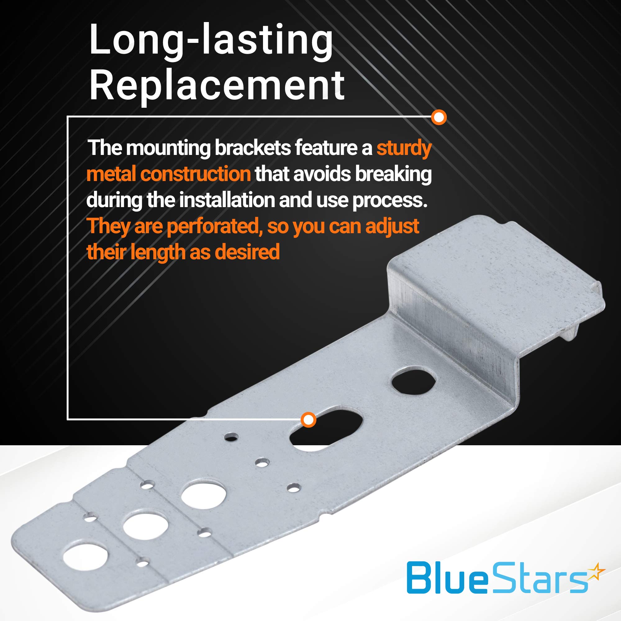 BlueStars 5001DD4001A Dishwasher Mounting Brackets Kit - Instruction Sheet Included - Compatible with LG Dishwashers Top & Side Mounting - Replaces PS3525525 AH3525525 AP4438292 1266844
