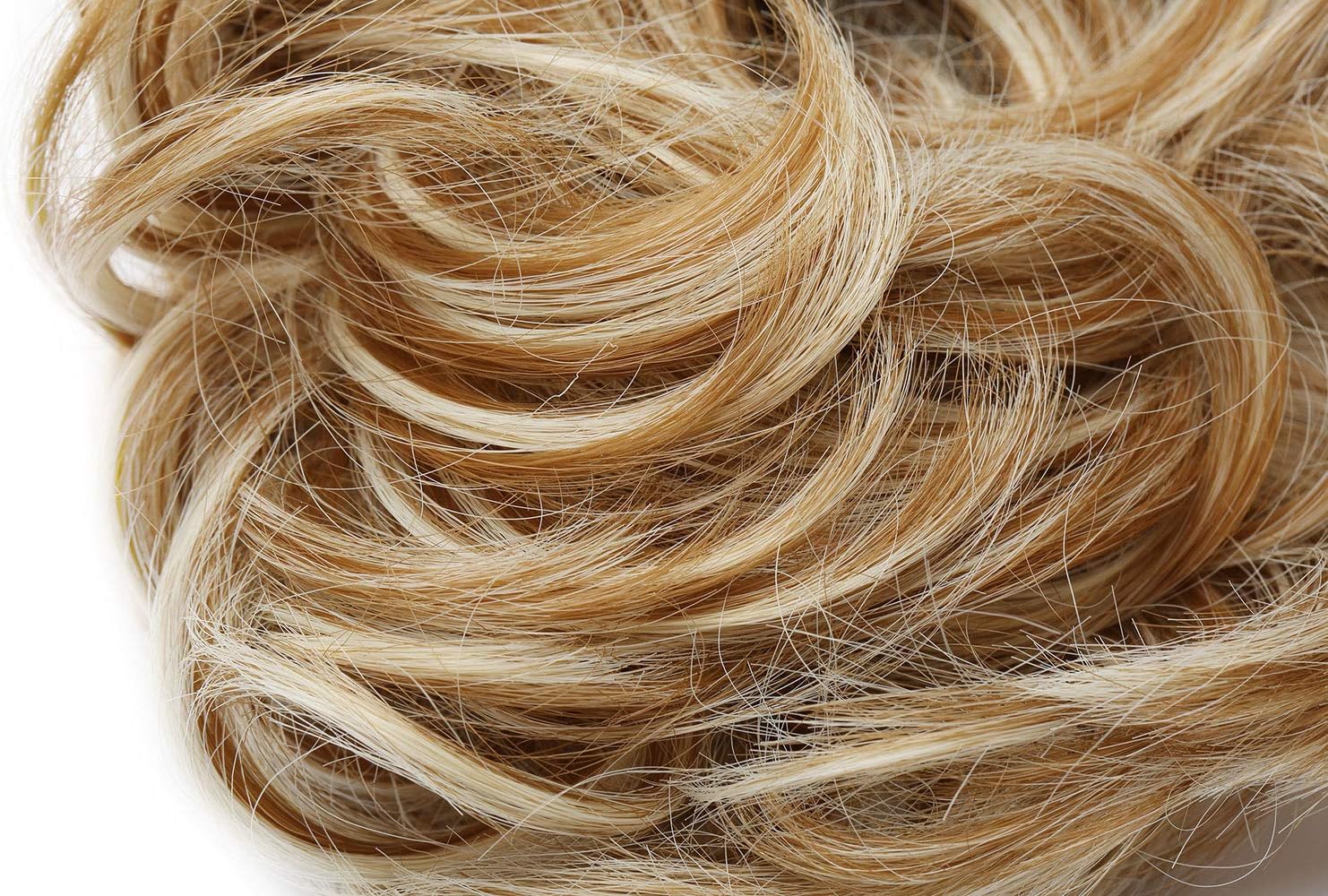 Hair Extensions Hairpiece Scrunchie Updo Messy Ponytail Bun Wavy Voluminous Sandy Blonde to Bleach Blonde - Image 4