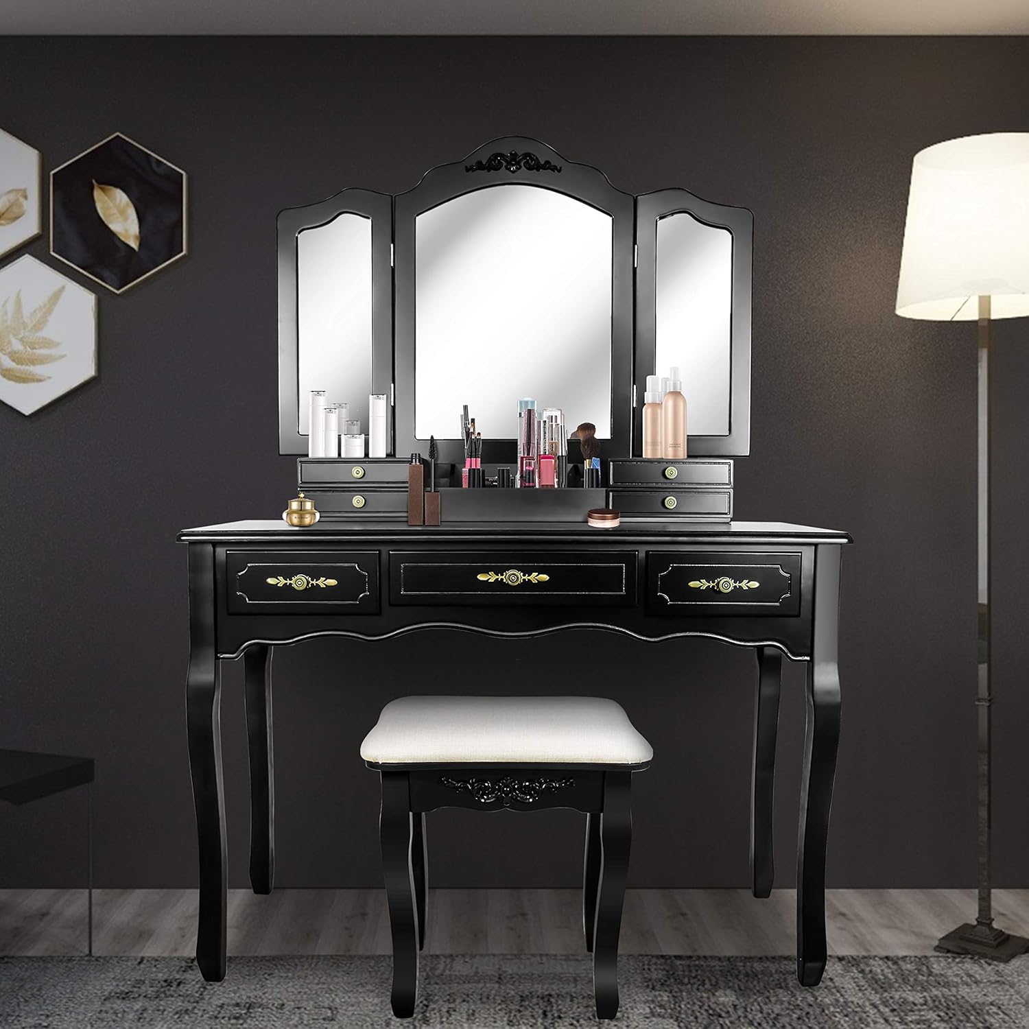 Best vanity table with stool set kids