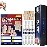 Fungal Nail Patches & Nail Repair Pen,Fast-Acting 7 Days Toenail Treatment Extra Strength With Tea Tree Oil, Acetic Acid Nail Pens for Damaged Nail