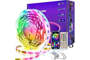 REEMEER 65.6ft Led Strip Lights, Led Light Strips Music Sync Color Changing Led Lights with App Control and Remote, Led Light