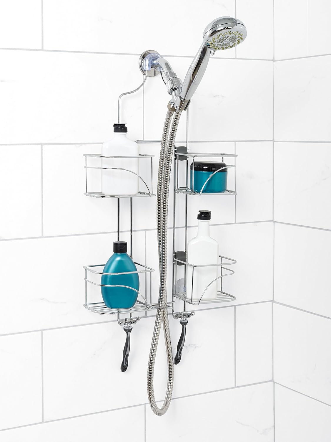 Zenna Home Expandable Over-The-Shower Caddy, Chrome: Home & Kitchen