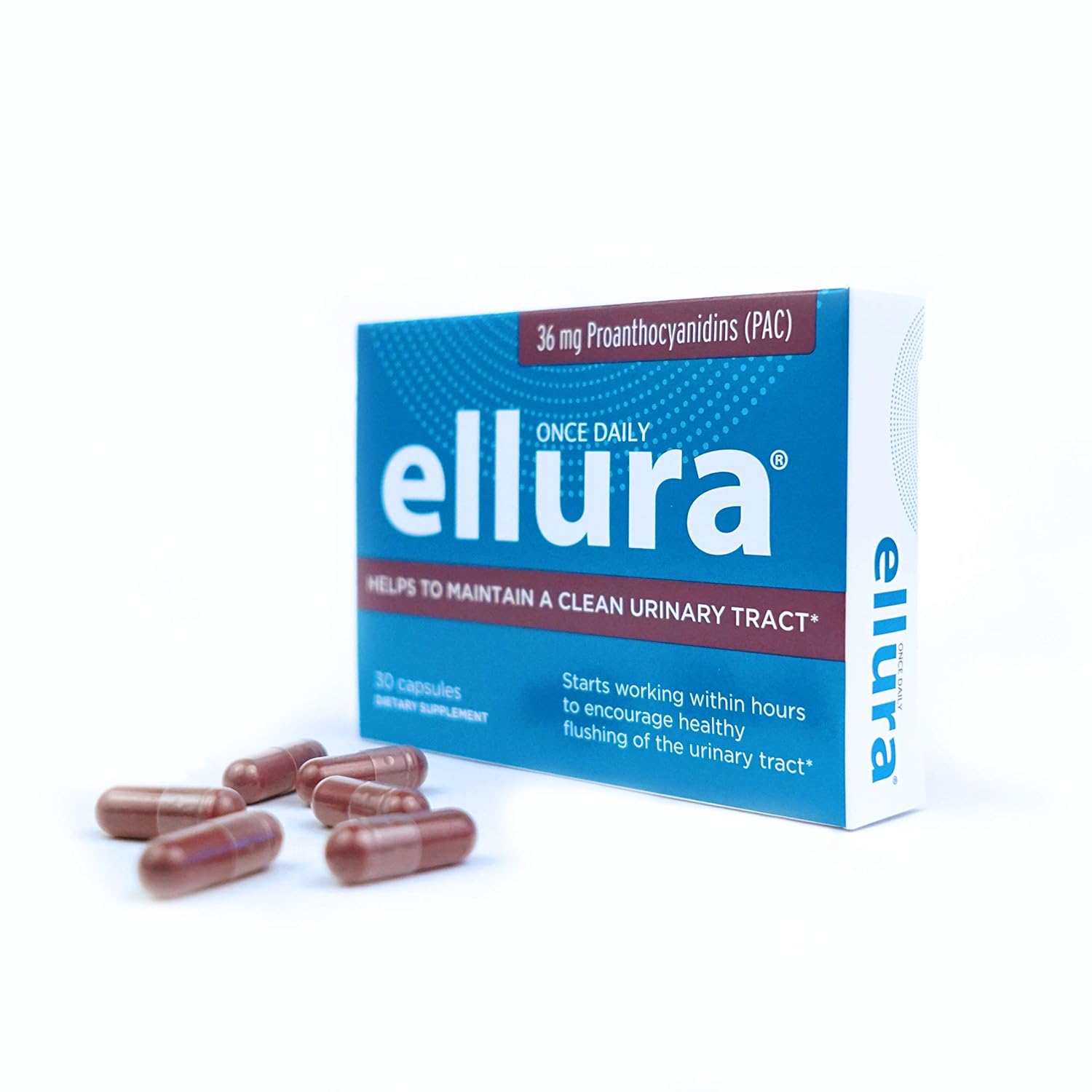 ellura 36 mg PAC (30 caps) New Packaging MedicalGrade Cranberry