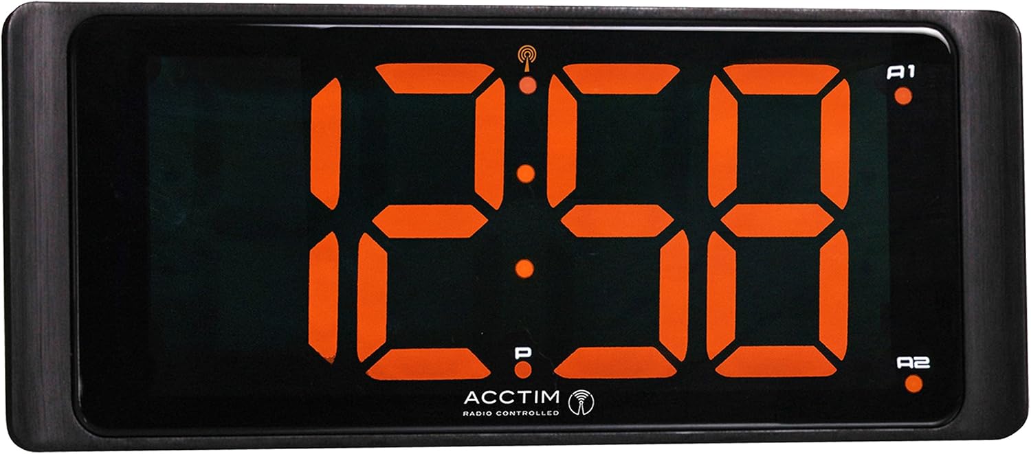 Acctim 'Coloma’ Amber Jumbo 3" LED Digital Display MSF Signal Radio