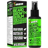 Minoxidil for Beard Growth &ndash; 5% Serum with 2X Biotin &amp; Rice Water, Promotes Thicker, Fuller Facial Hair, Ideal for Patchy Areas, Revitalizes Follicles