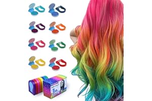 TALLSOCNE Hair Chalk for Kids – 8-Color Non-Sticky Washable Hair Dye for Kids – Hair Chalk for Girls with Dark Hair, Blonde – Vibrant Temporary Hair Color for Kids – Washes Out with Shampoo
