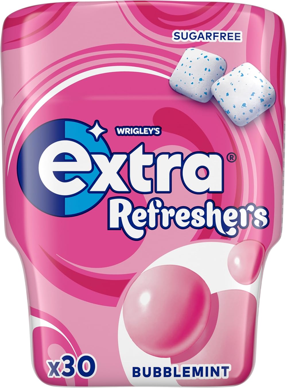 Extra Wrigleys Bubblemint Sugar Free Gum 30 Cubes Bubblegum Mint Fresh Breath