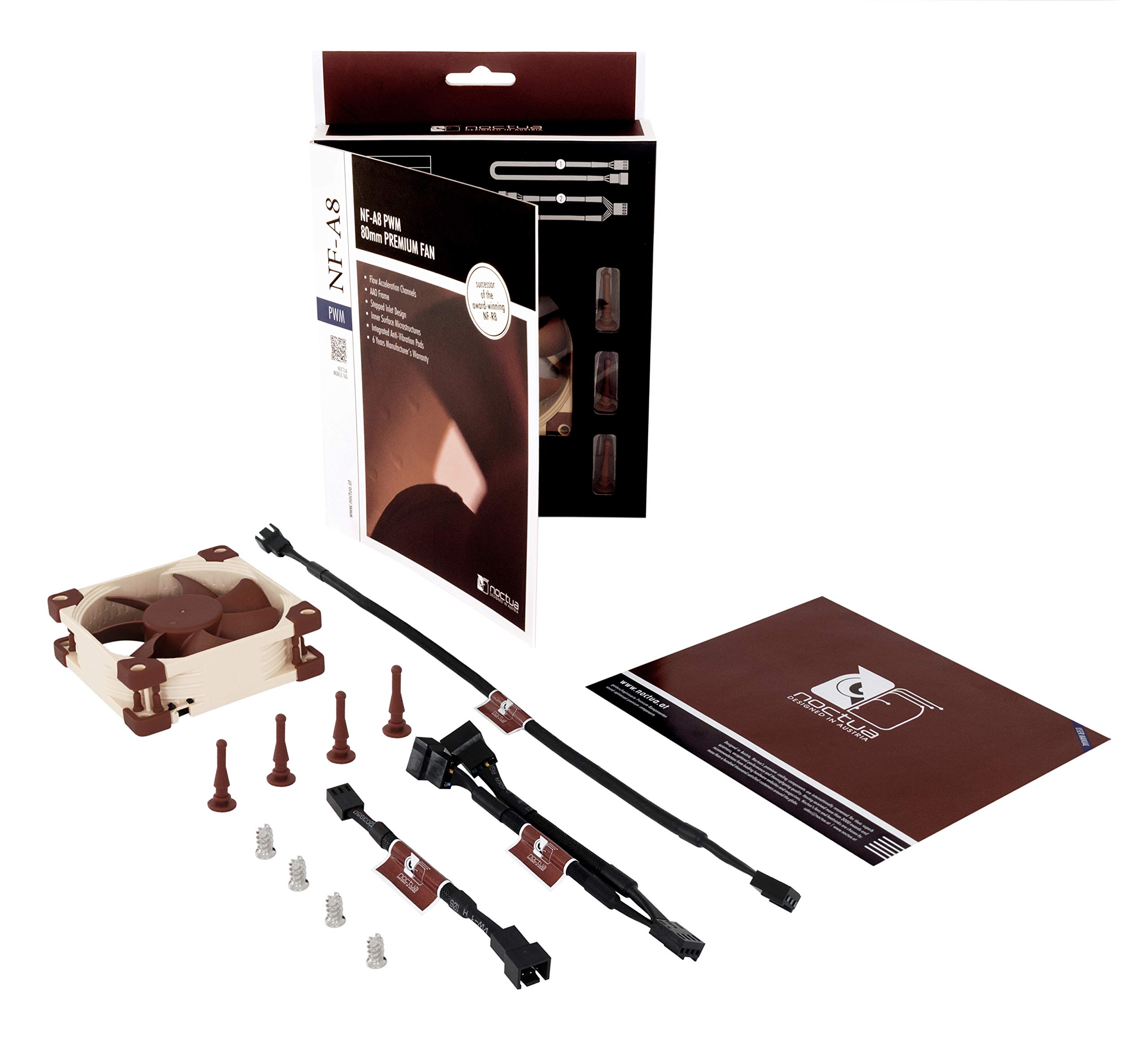 Noctua NF-A8 PWM, Premium Quiet Fan, 4-Pin (80mm, Brown)
