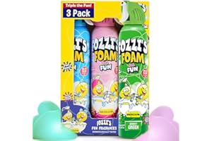 FOZZI'S FOZZI’S Mixed Bath Foam Soap for Kids (3 Pack) - Fun Aerosol Spray - Squishy Bubble Soap for Playtime - Gentle Cleanser Foaming Body Wash - Safe Bath Fun for Everyday Wash