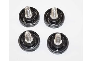 LOCEZY Four (4) 1/4-20 x 3/4" Long Stainless Steel Plastic Head Thumb Screws 1" Round