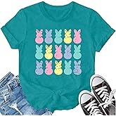 LBP Easter Day Shirt for Women Happy Easter Bunny T-Shirt Rabbit Graphic Tee Tops