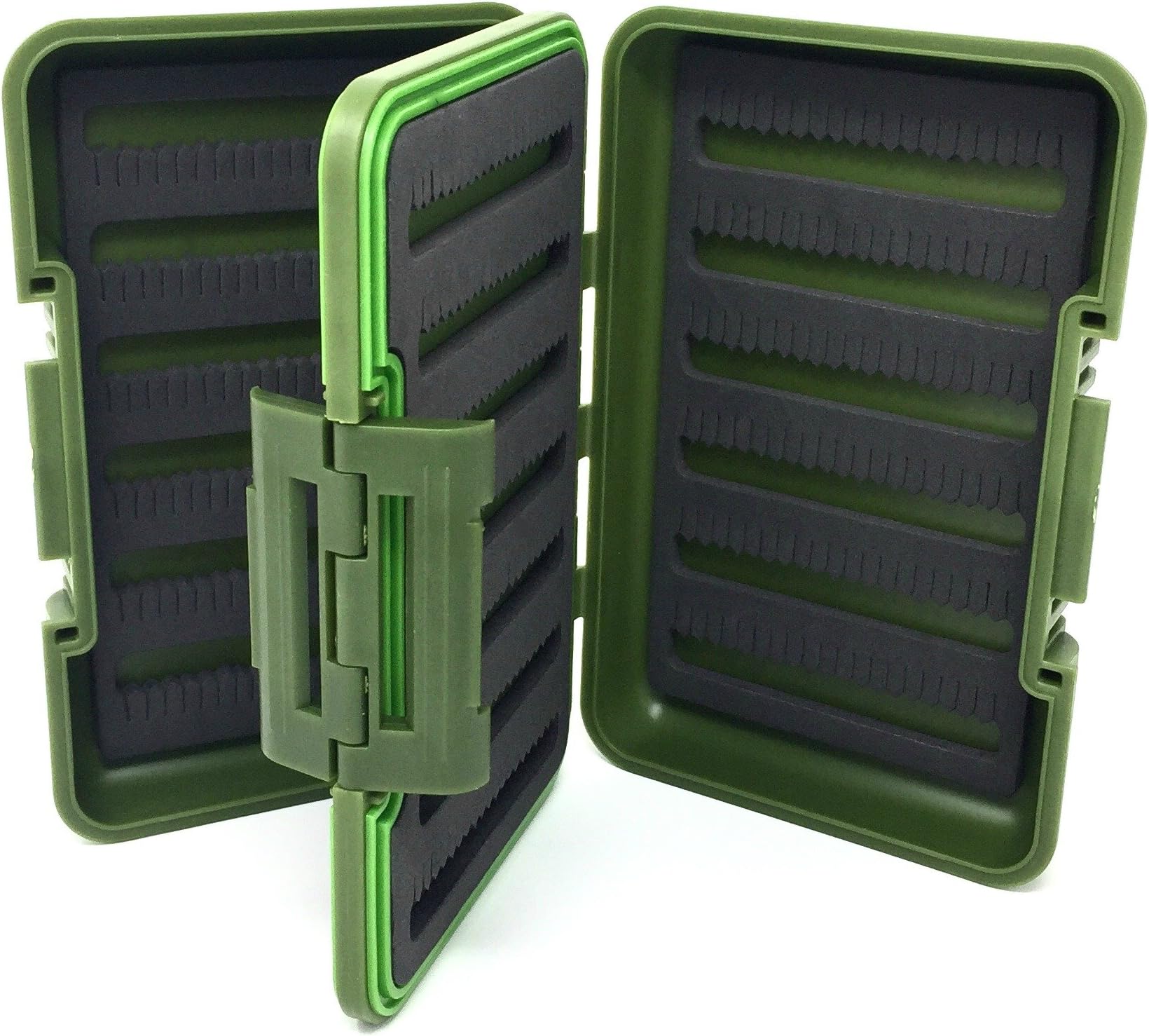 Feeder Creek Fly Box, Large 4-Sided, Waterproof and Durable for Freshwater and Saltwater Fly Fishing Lures, 524 Split Foam Fly Slots and Swing Leaf Insert (6" X 4" X 1 3/4")