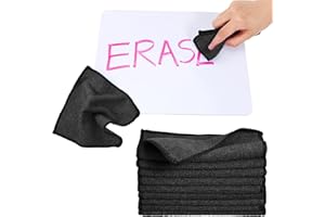 Tanlade Microfiber Cleaning Cloth 6"x6" Cleaning Rags Reasonable Kitchen Towels Microfiber Towels Cars Wash Dry Erase Cloth (Black,30 Pcs)