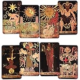 CRAFTERIAN Tarot Cards, 78-Card Deck, Original Tarot for Beginners & Experts with Guide Book, Gift Bag & Box, Fortune Telling Game, Adults, Black