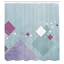 Ambesonne Abstract Shower Curtain, Geometric