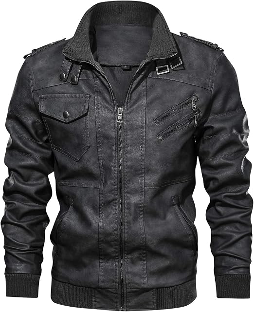 Veste En Cuir PU épaisse Pour Homme - Manteau D'hiver Polaire Double Face - Coupe Décontractée, Grande Taille Jusqu'à 8XL