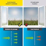EASYmaxx Fly Screen for Window with Hook & Loop Tape – Cut-to-Size Black view 5