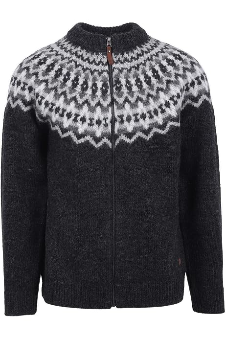 ICEWEAR Skjaldbreiður Hooded Wool Sweater (Black, XS) at Amazon Men's  Clothing store