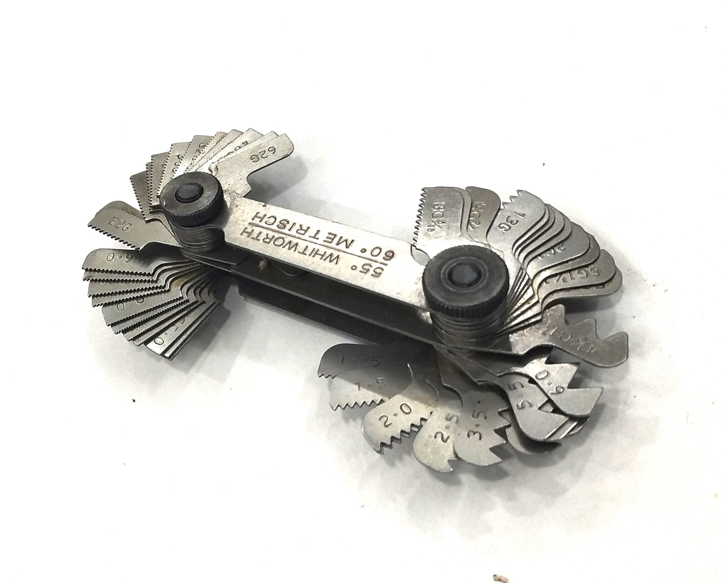 BRITISH WHITWORTH BSW & METRIC SCREWS BOLTS PITCH MEASURE THREAD GUAGE 51 BLADES