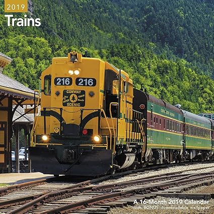 Calendario De Pared 2019 Diseno De Trenes 12 X 12 Cm Amazon Es