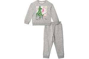 Wicked Girls Fleece Drop Shoulder Pullover Sweatshirt and Jogger Pants Outfit Set Toddler to Big Kid Sizes (4T - 14-16)