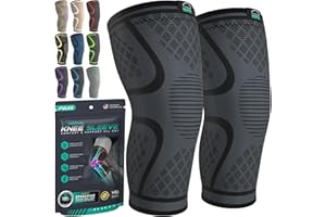 Modvel Compression Knee Brace for Women & Men - 2 Pack Knee Brace for Women Running Knee Pain, Knee Support Compression Sleeve, Workout Sports Knee Braces for Meniscus Tear ACL & Arthritis Pain Relief