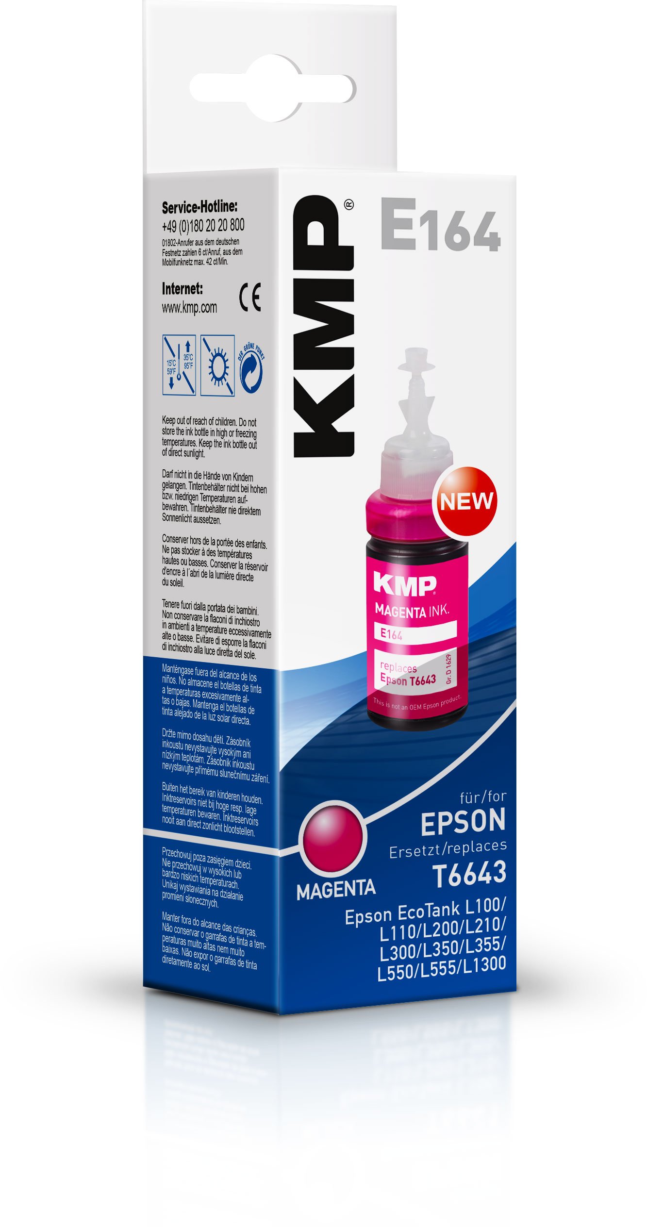 KMP E164 Cartridge Replaces Epson T6643, magenta
