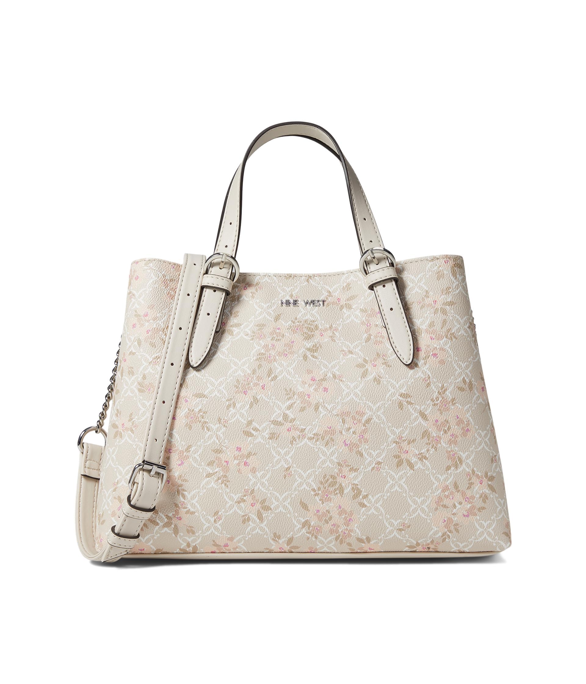 Nine West Issy Satchel, Milk Logo Floral