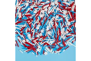 SUGARZY Edible Patriotic Sprinkles ,Red White and Blue Jimmies Stars Mix, 4th of July American Sprinkle,Team USA Sprinkles,Memorial Day Confetti for Cake Decorations, Baking, Ice Cream, Cookies, Cupcake Topper 100g/3.53oz