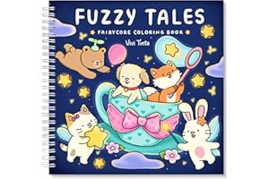 Fuzzy Tales: Fairycore Coloring Book for Adults & Teens Featuring Adorable Animals Characters