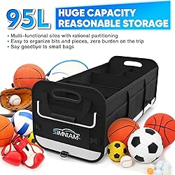 Simniam Large Car Trunk Organizer - with 5