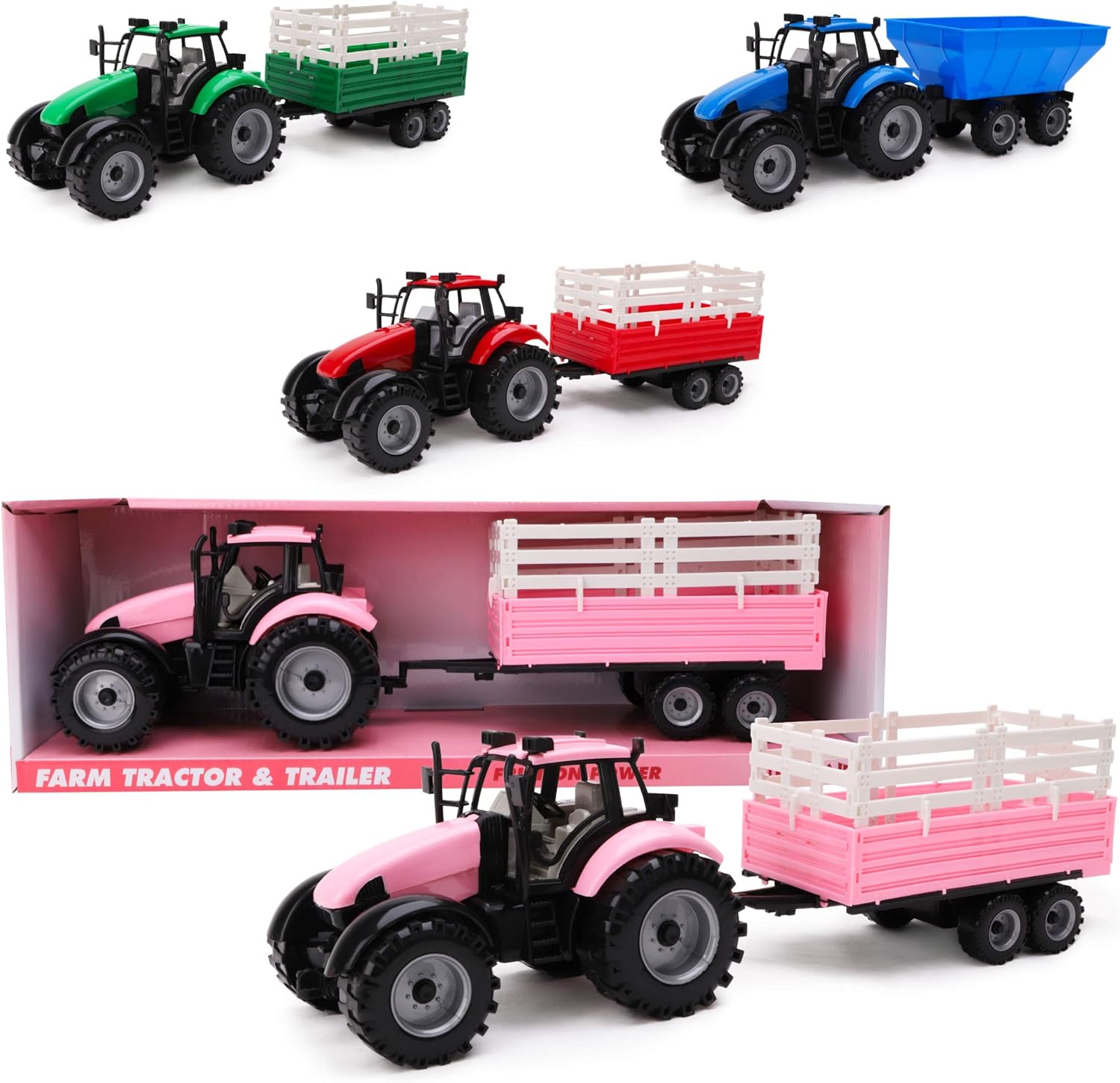 tractor rosa juguete