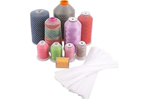 New brothread 50pcs Thread Net Spool Saver 9.8" (25cm) Long Each Piece for Different Sizes of Embroidery Sewing Quilting and 