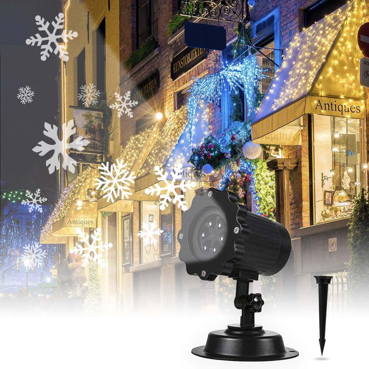 Indoor Wedding Garden Party Halloween Holiday Christmas For Lights Projector Snowfall White Led Lights Projector Snowflake Christmas Moving New 2020 Outdoor Waterproof Decorations Decorative Lighting Projectors Save 50 75 Off Www Klevering Com