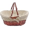 Cornucopia Brands Wicker Basket w/Handles (Reddish Brown), for Fall Decor, Easter, Picnics, Gifts, Home Decor and More, 13 x 10 x 6 Inches