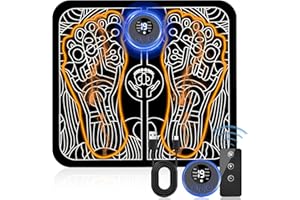 UVUBXT EMS Foot Massager for Neuropathy,Foot Massager Pad for Pain Plantar Relief, Muscle Relaxation,Portable EMS Foot Massager Mat,with Remote Control Foot Massager EMS Stimulator Models
