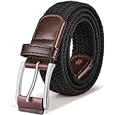 BULLIANT Stretch Belt Men,Mens Gift Woven Braided Web Belt 1 3/8 for Golf Casual Pants Shirts Jeans