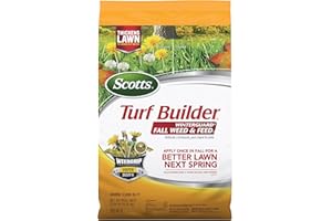 Scotts Turf Builder WinterGuard Fall Weed & Feed5, Weed Killer Plus Fall Fertilizer, 12,000 sq. ft., 33.84 lbs.