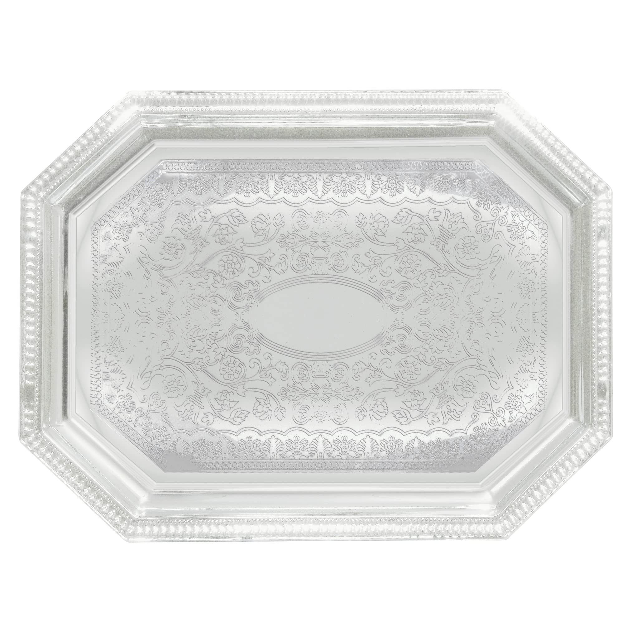 Photo 1 of Winco Octagonal Tray, 12 by 17-Inch, Chrome,Medium